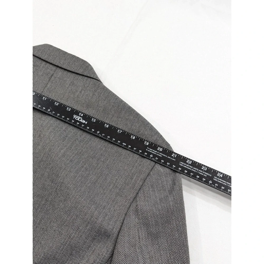 Chaps Ralph Lauren Blazer Sports Suit Jacket Polyester‎ Blend 48R Herringbone